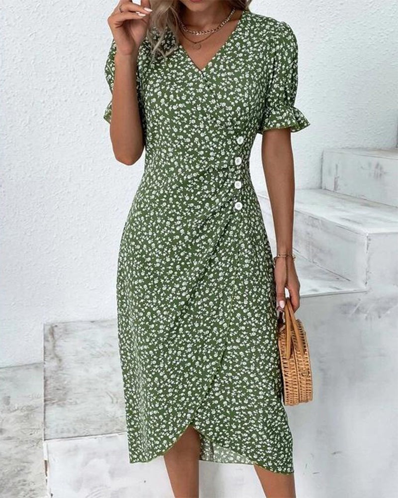 Madita™ - Wickelkleid mit Knöpfen für feminine Eleganz