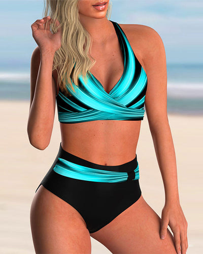 Johanna - Bikini-Set mit Kreuzträgern und Print