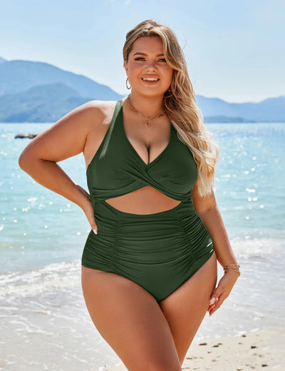 Isabella™ Raffung Cutout Badeanzug | Einteiliger Badeanzug | Elegante Bademode