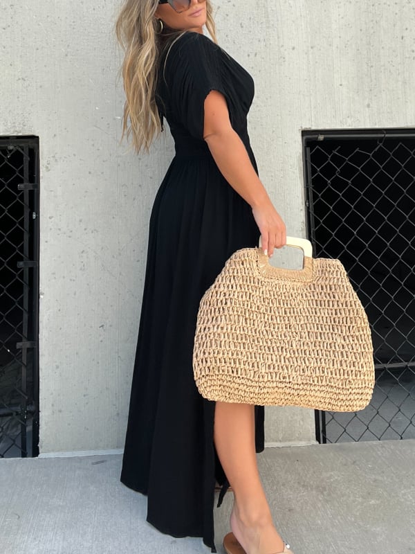 Aria™ - Luftiges Maxi-Wickelkleid mit Seitenschlitz