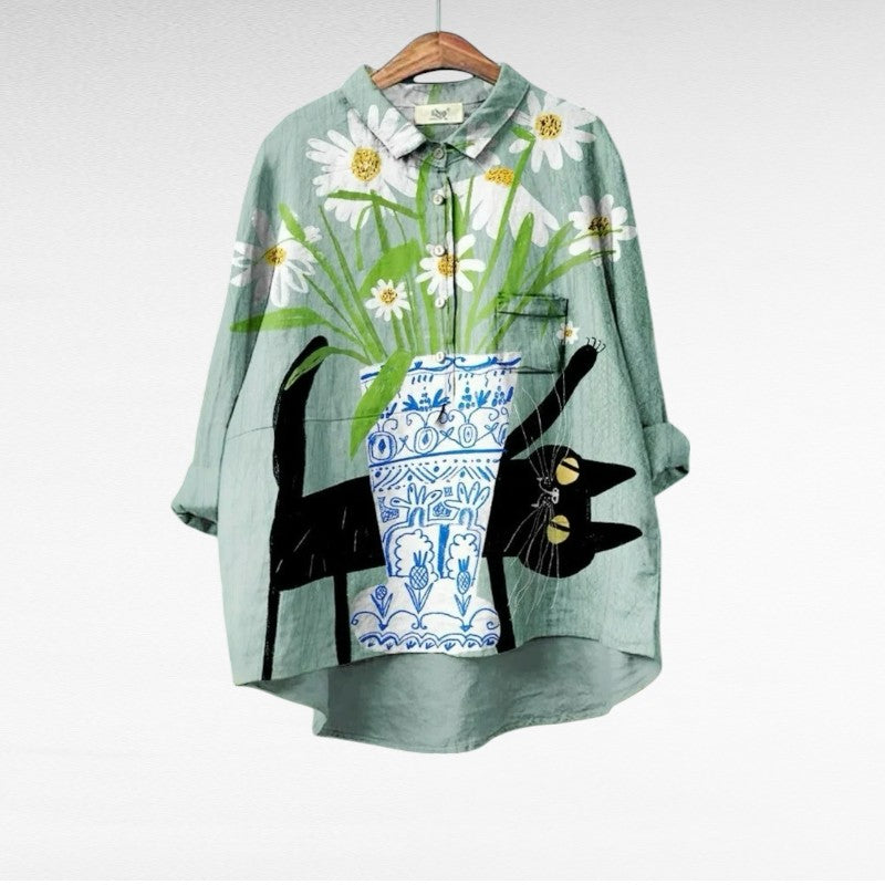 Laluna® | Klassische Blumenbluse
