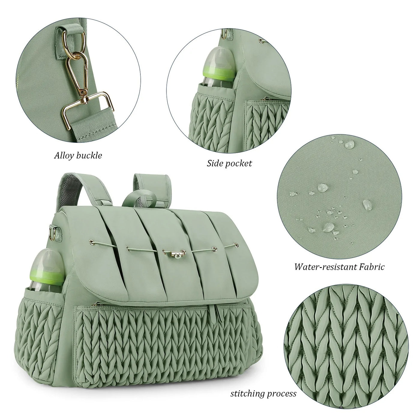Leni™ - Stilvoller Wickelrucksack in Grün