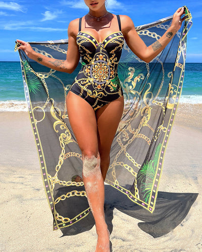 Theresa – Einteiler mit Push-up-Effekt und passendem Strandrock