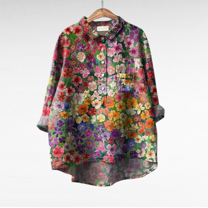 Laluna® | Klassische Blumenbluse