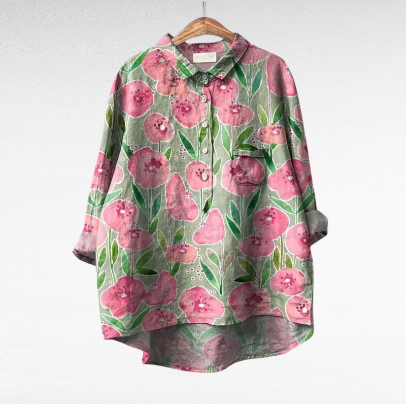 Laluna® | Klassische Blumenbluse