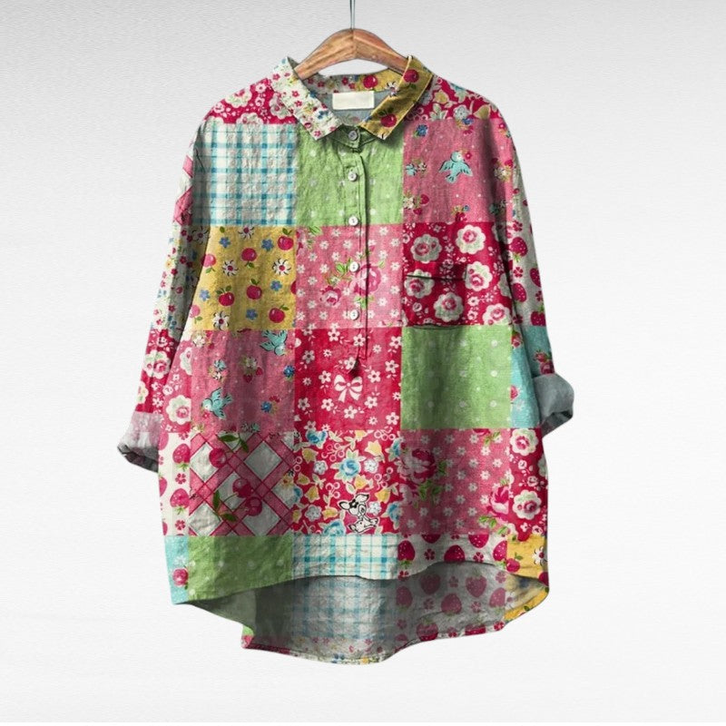Laluna® | Klassische Blumenbluse