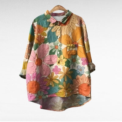 Laluna® | Klassische Blumenbluse