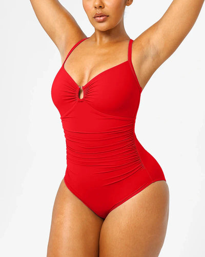 Celeste™ Shaping Badeanzug Damen | U-Ring Einteiler figurformend | Push-Up Swimsuit