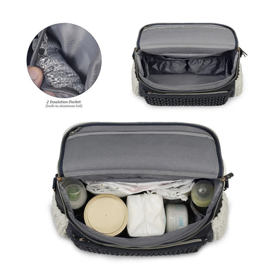 Leni™ - Stilvoller Wickelrucksack in Beige/Marineblau