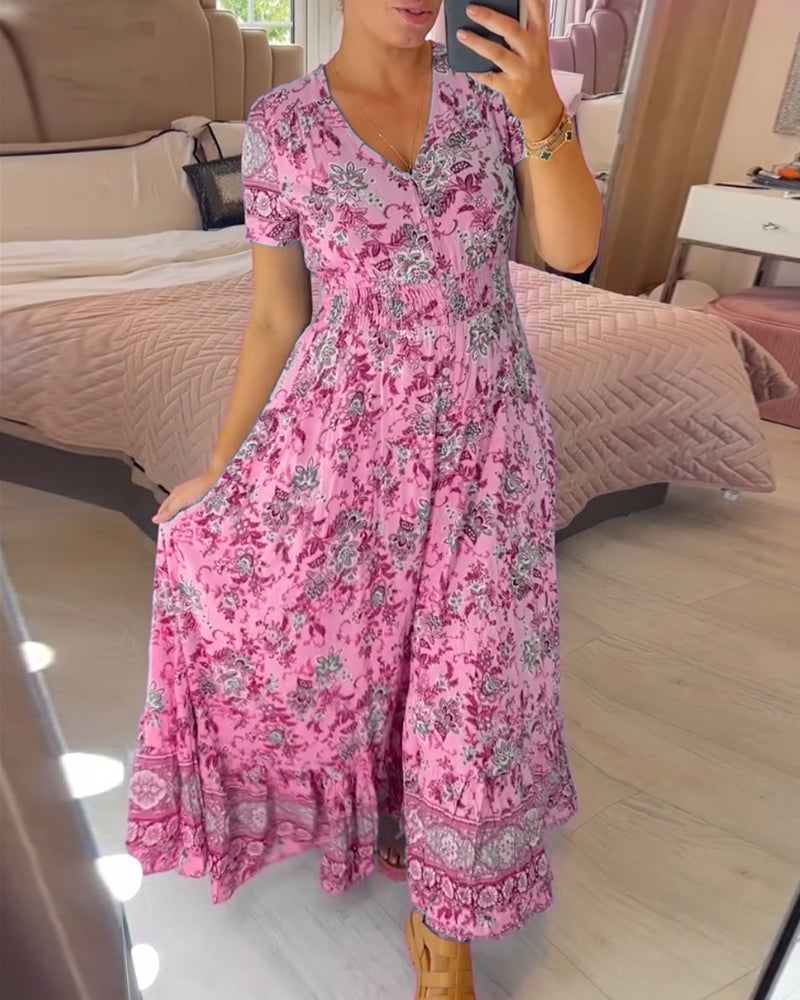 Olivia™ - Fließendes Maxikleid mit Blumenmuster