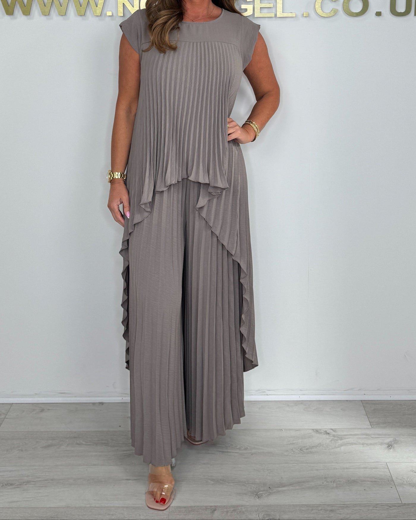 Sophia™ - Elegantes Plissee-Set mit asymmetrischem Top