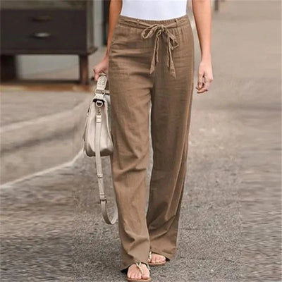 ALENA - GERADER HOSE MIT GUMMIBUND UND SCHLEIFE