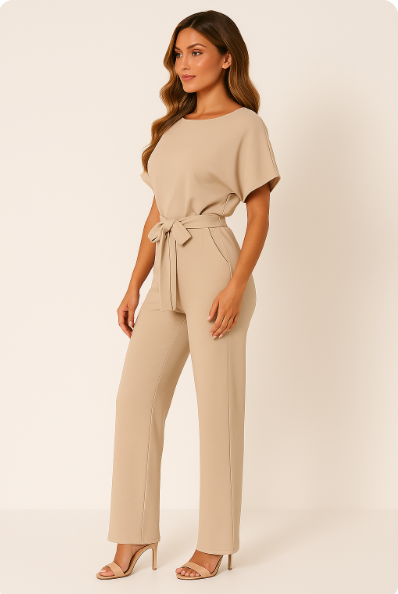 Elva™ - Krawatten-Gürtel-Overall - Stilvoller All-in-One für jeden Anlass