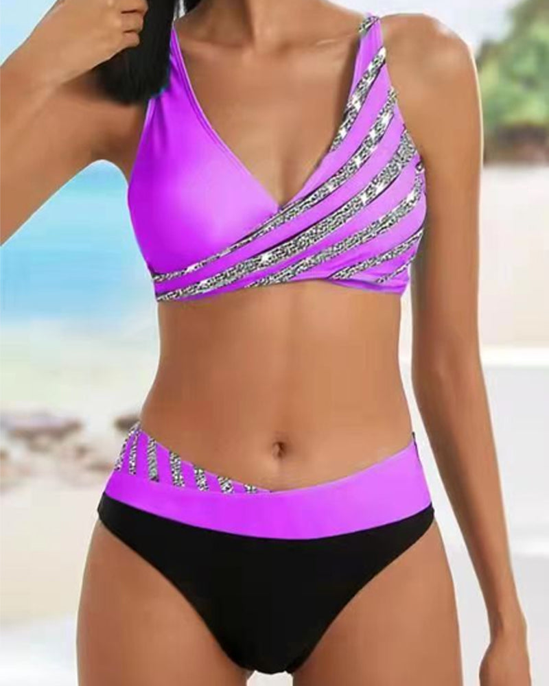 Sophia - Bedruckter Bikini in warmen Farbtönen