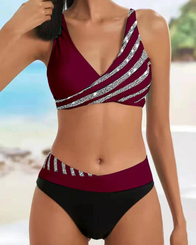 Sophia - Bedruckter Bikini in warmen Farbtönen