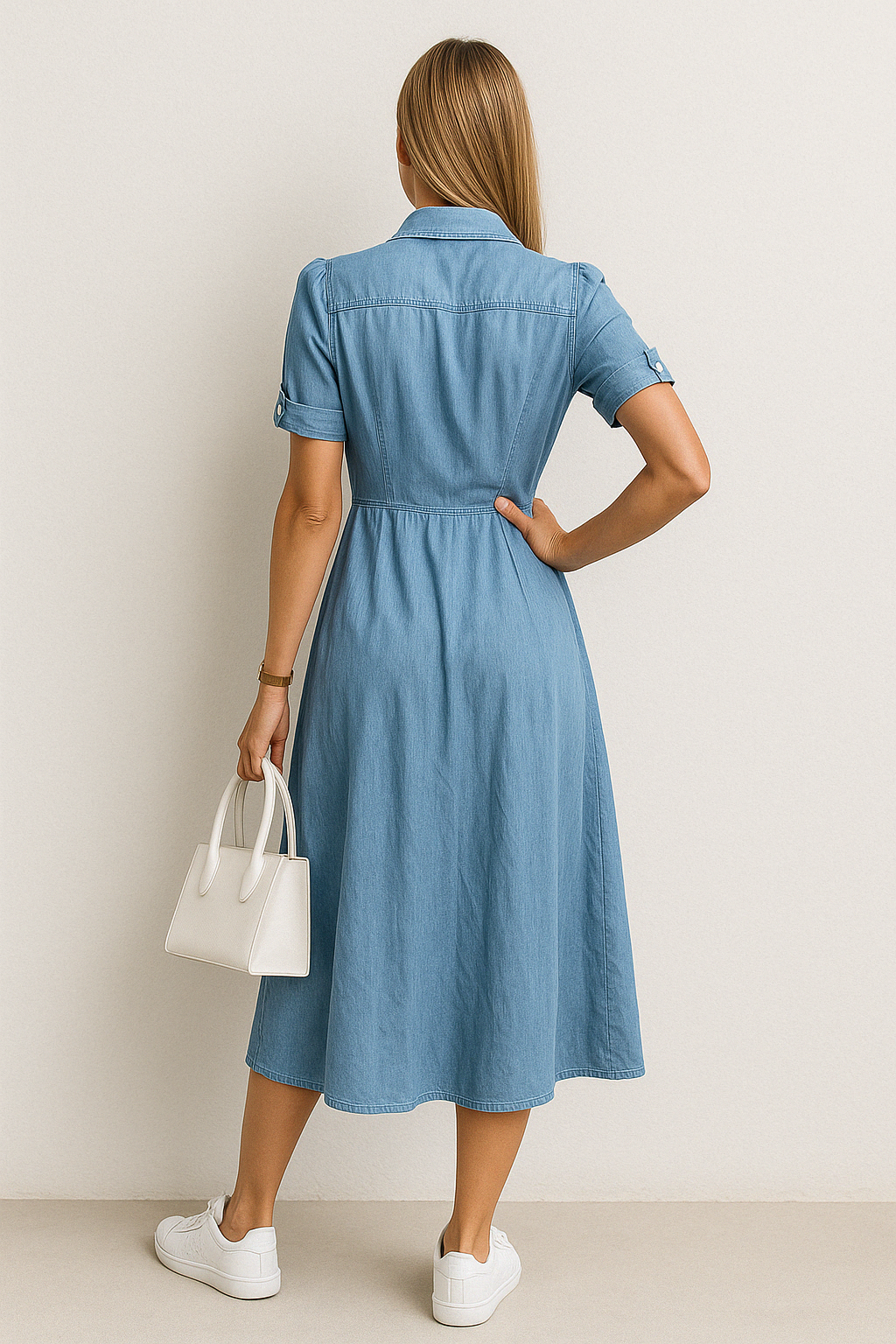 Rebekka™ - Denim Midikleid – Stilvoll und Trendy für jeden Anlass