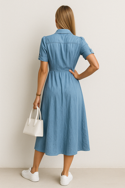 Rebekka™ - Denim Midikleid – Stilvoll und Trendy für jeden Anlass