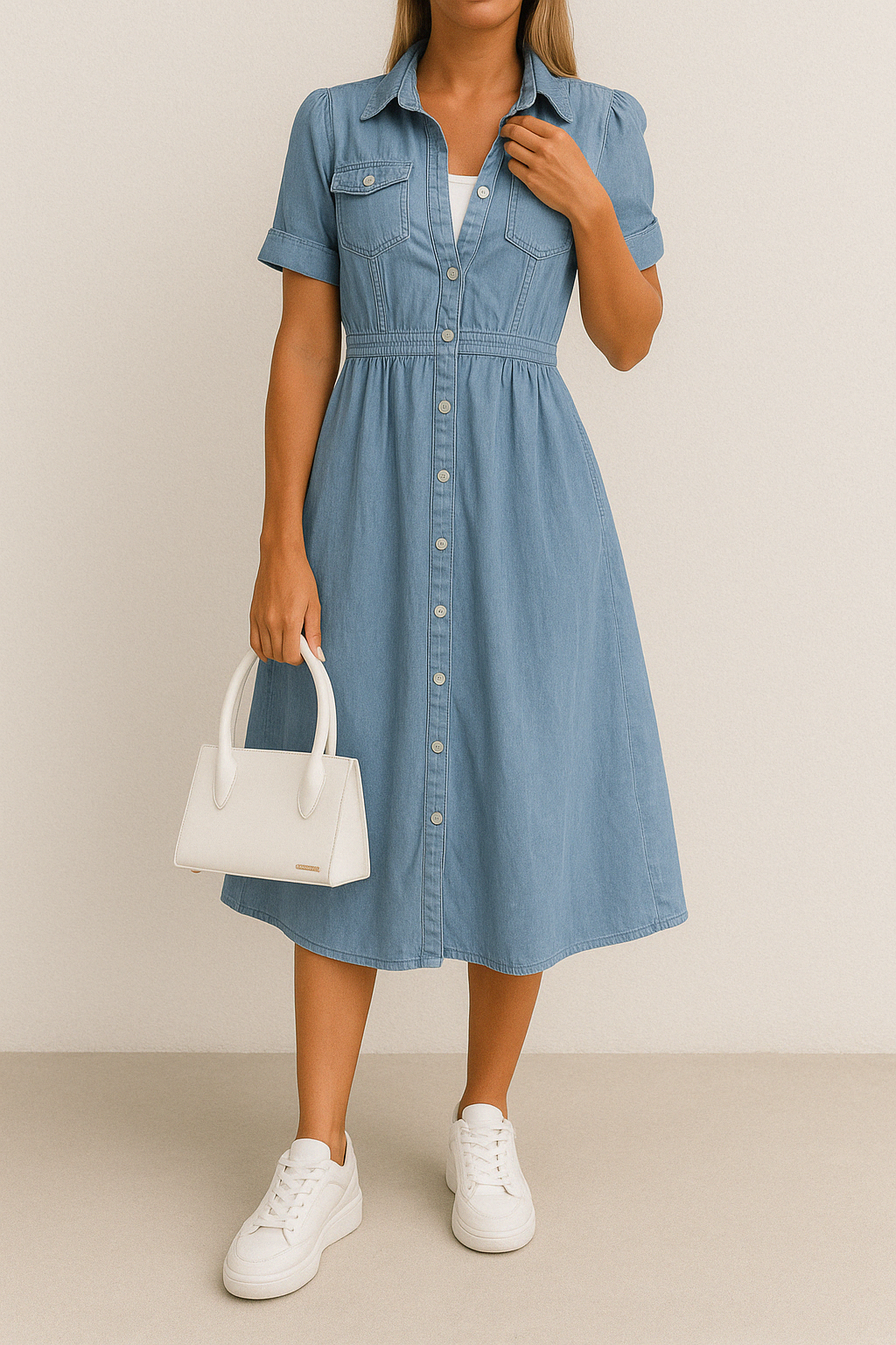 Rebekka™ - Denim Midikleid – Stilvoll und Trendy für jeden Anlass
