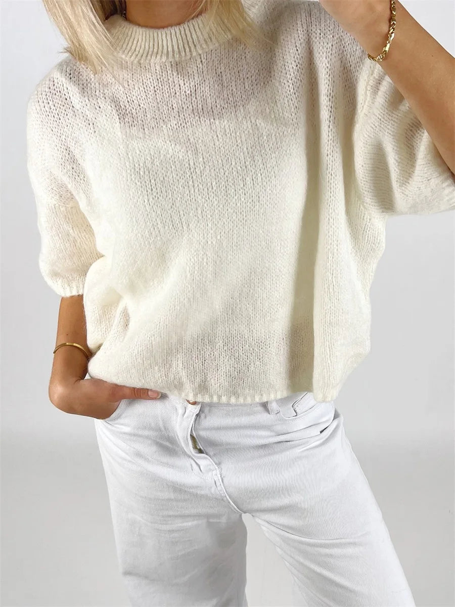 Isabella - Strick-Pullover mit Puffärmeln
