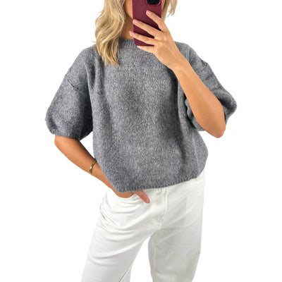 Isabella - Strick-Pullover mit Puffärmeln