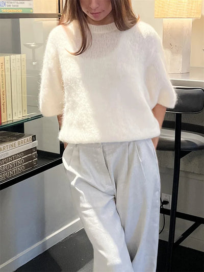 Isabella - Strick-Pullover mit Puffärmeln
