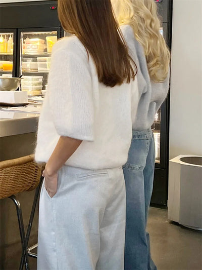 Isabella - Strick-Pullover mit Puffärmeln