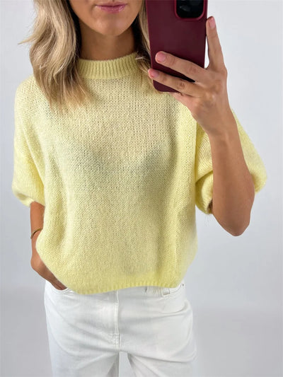 Isabella - Strick-Pullover mit Puffärmeln
