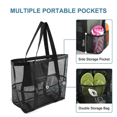 Oceana™ Mesh Strandtasche | Große Strandtasche | Praktische Strandzubehör