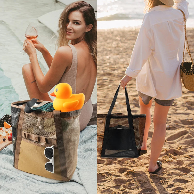 Oceana™ Mesh Strandtasche | Große Strandtasche | Praktische Strandzubehör