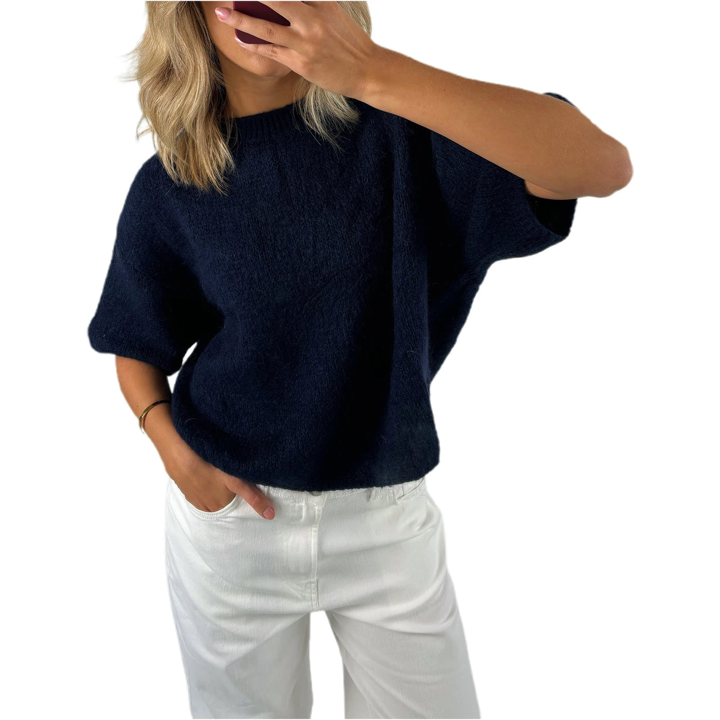 Isabella - Strick-Pullover mit Puffärmeln