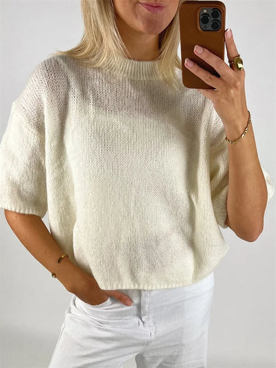 Isabella - Strick-Pullover mit Puffärmeln