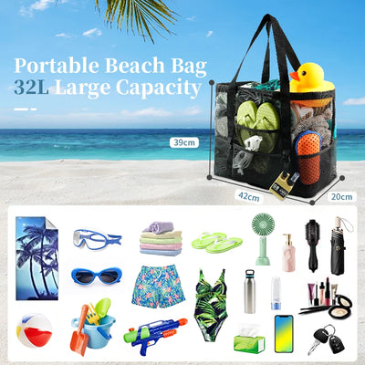 Oceana™ Mesh Strandtasche | Große Strandtasche | Praktische Strandzubehör
