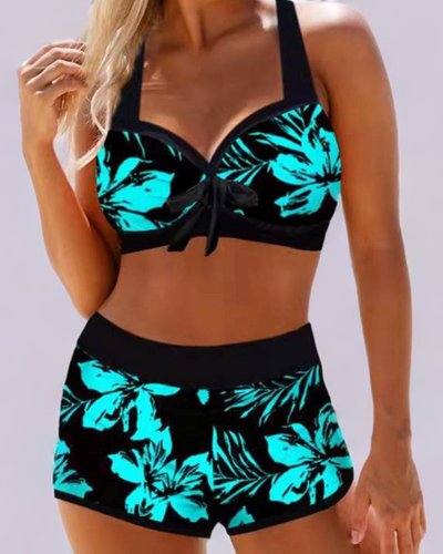 Rosalie - High-Waist Badeanzug mit Blumenmuster