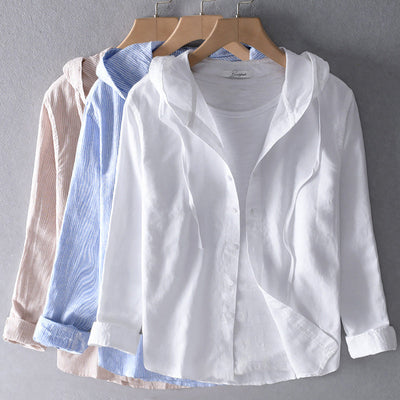 CATHARINA - LOCKERE BLUSE MIT KAPUZE