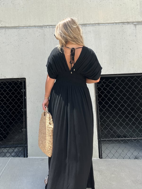 Aria™ - Luftiges Maxi-Wickelkleid mit Seitenschlitz