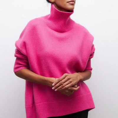 MONIKA - OVERSIZE-PULLOVER MIT HOHEM KRAGEN