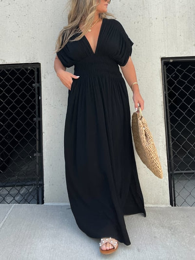Aria™ - Luftiges Maxi-Wickelkleid mit Seitenschlitz