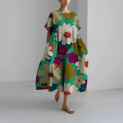 Ronja™ - Loses Damen Kleid mit auffälligem Druck für stilvollen Komfort