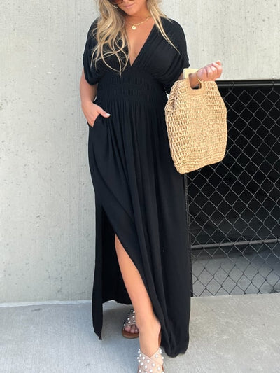 Aria™ - Luftiges Maxi-Wickelkleid mit Seitenschlitz