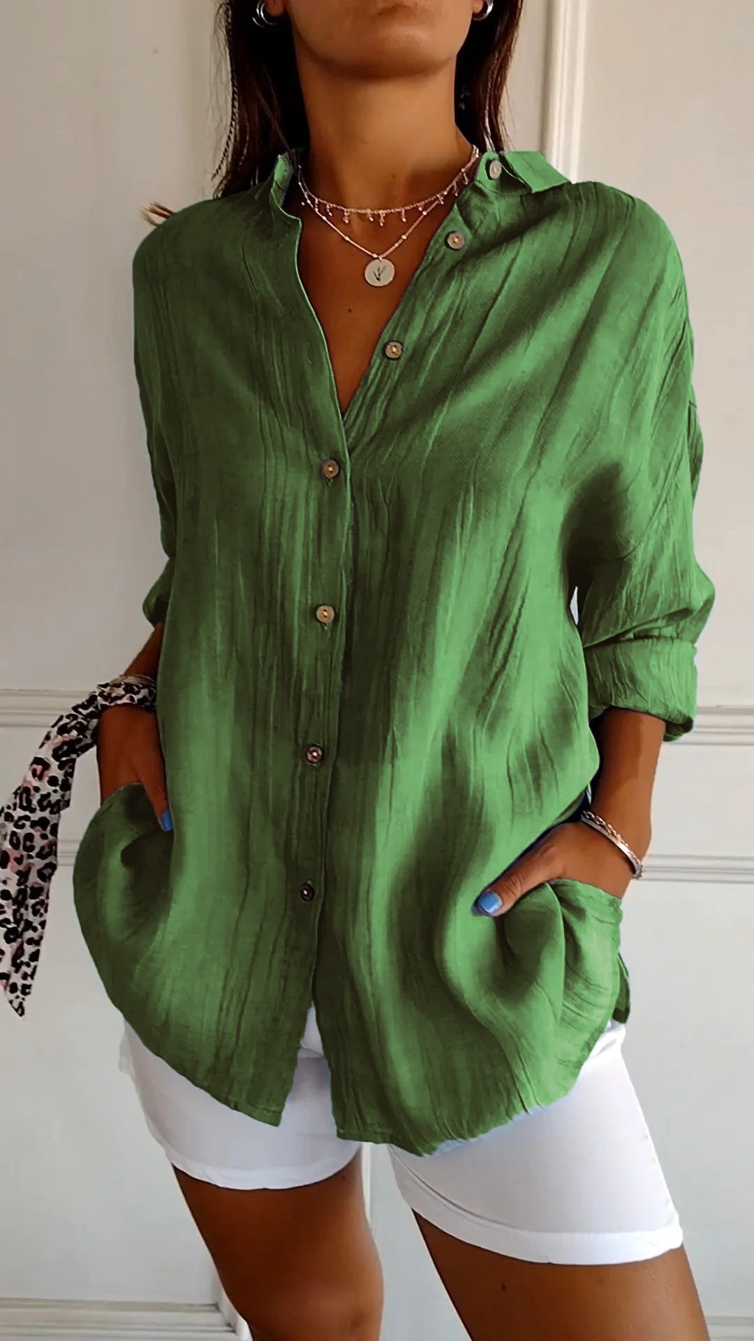 Sasha™ - Elegantes Hemd im plissierten Stil,