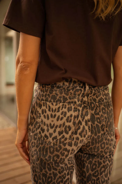 CORNELIA - GERADES HOSE MIT TIERPRINT-MUSTER