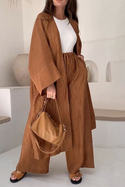 Lilly™ - Stylisches Relaxed Cardigan und Hosenset für einen lässigen Look