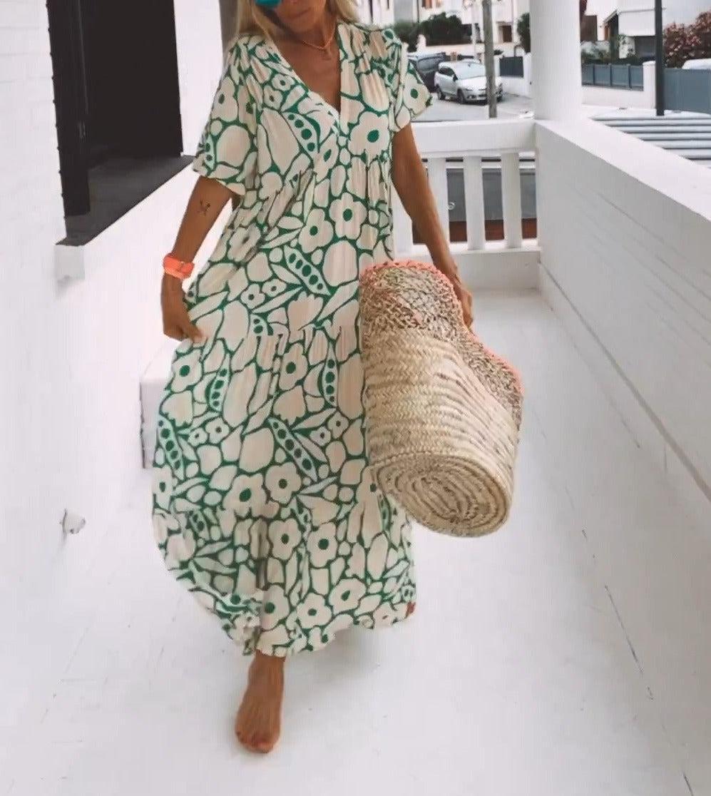 Nicole™ - Stilvolles Bedrucktes Maxikleid für einen eleganten Look