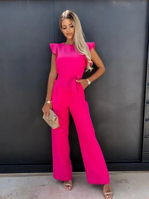 Nina™ -  Eleganter Jumpsuit mit stilvollen Gerüschten Ärmeln