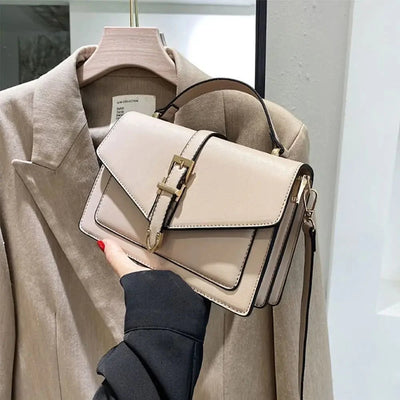 Olive™ - Elegante Flap Leder-Umhängetasche für stilvollen Alltagsschutz