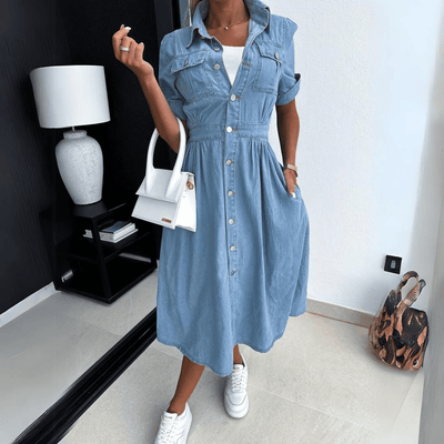 Rebekka™ - Denim Midikleid – Stilvoll und Trendy für jeden Anlass