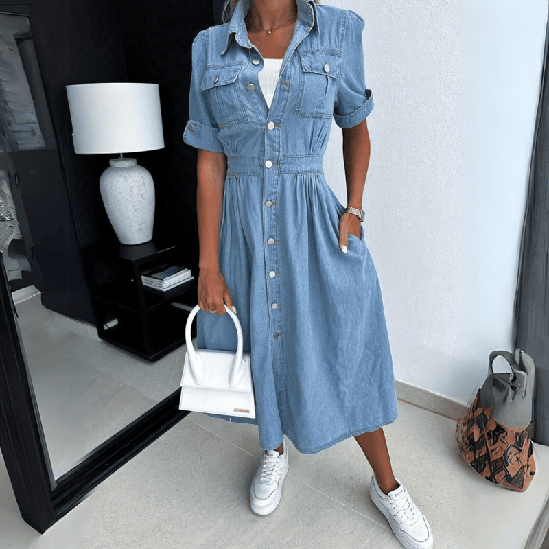Rebekka™ - Denim Midikleid – Stilvoll und Trendy für jeden Anlass