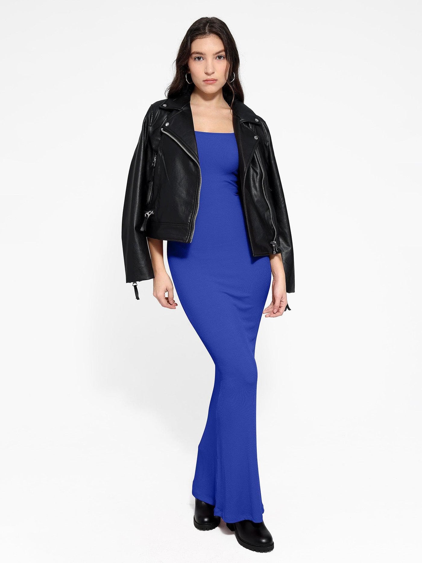 Sara - Shapewear Maxi-Kleid mit langen Ärmeln
