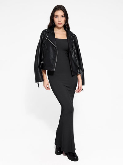 Sara - Shapewear Maxi-Kleid mit langen Ärmeln