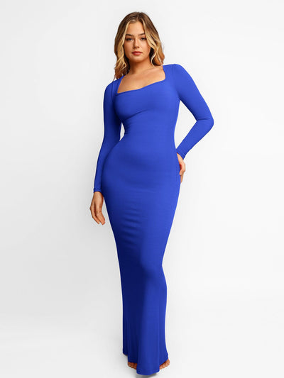Sara - Shapewear Maxi-Kleid mit langen Ärmeln